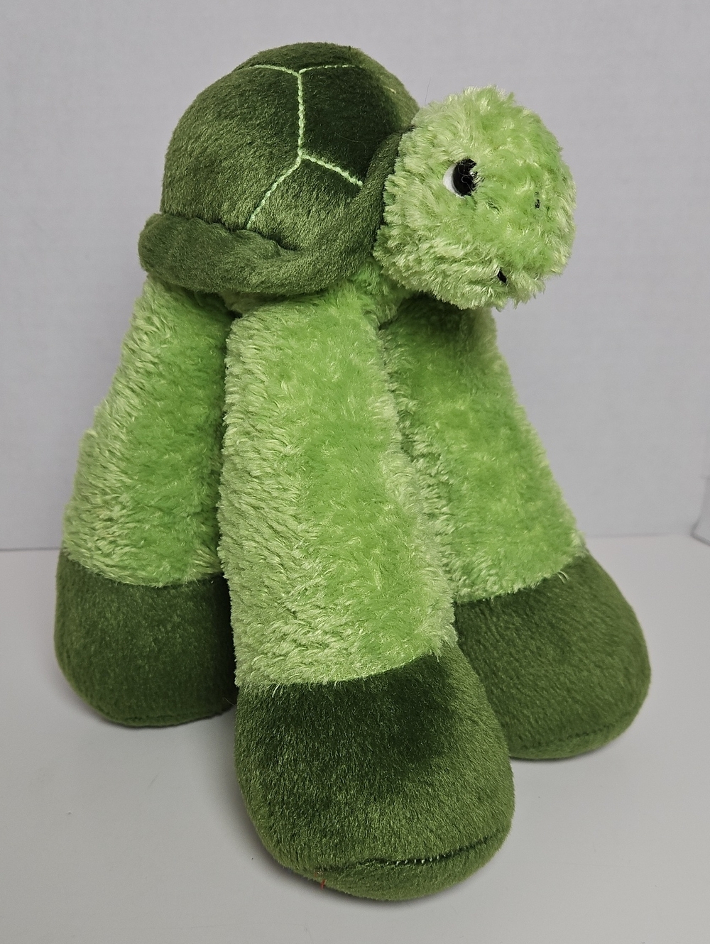 NWT Bestever Funny Feet Green Turtle Stuffed Animal Plush Beanbag 9.5"